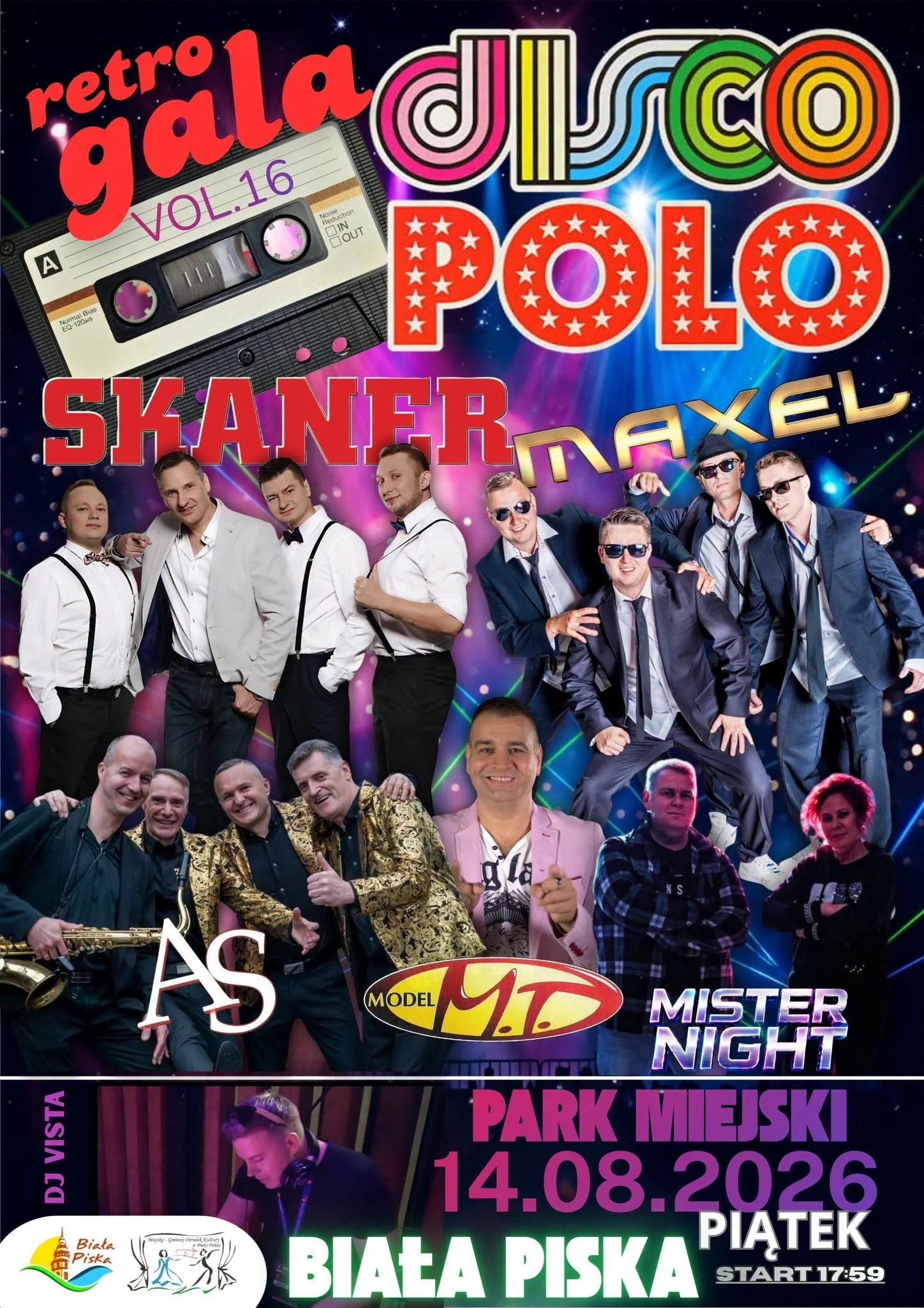 Retro Gala vol. 16 Disco Polo – Biała Piska 2026: kto wystąpi? Program i koncerty (14 sierpnia)