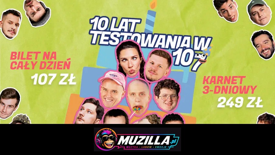 10 lat testowania w 107 I KARNET 3 DNI — Gdańsk — 21 sierpnia 2026