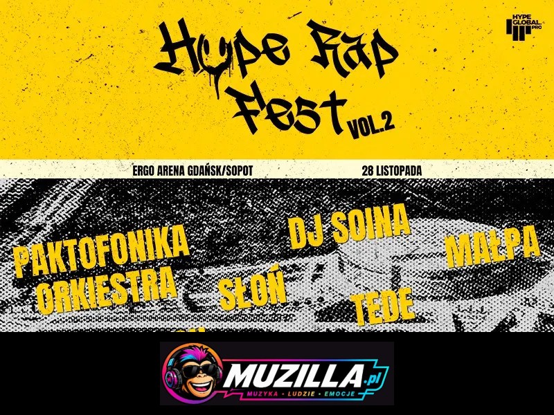 Hype Rap Fest II – Największy Festiwal Polskiego Rapu w Trójmieście — Gdańsk — 28 listopada 2026