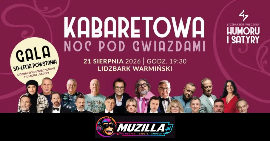 Kabaretowa Noc pod Gwiazdami — Lidzbark Warmiński — 21 sierpnia 2026