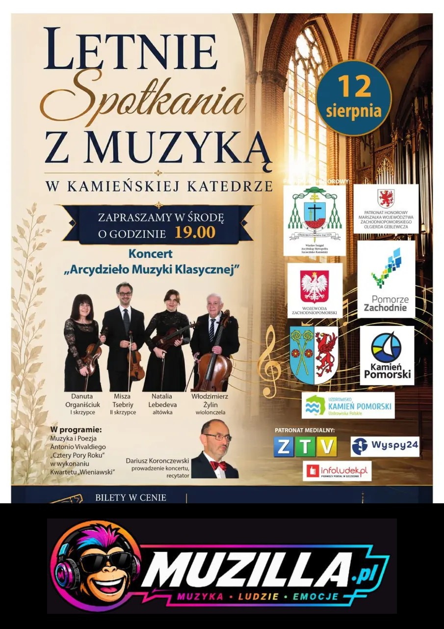 Koncert „Arcydzieło Muzyki Klasycznej” — Kamień Pomorski — 12 sierpnia 2026