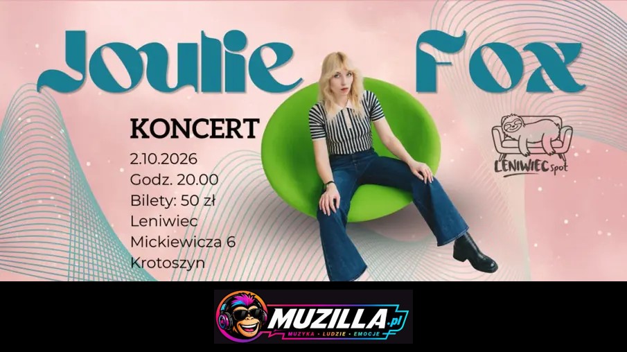 Koncert Joulie Fox w Leniwcu — Krotoszyn — 2 października 2026