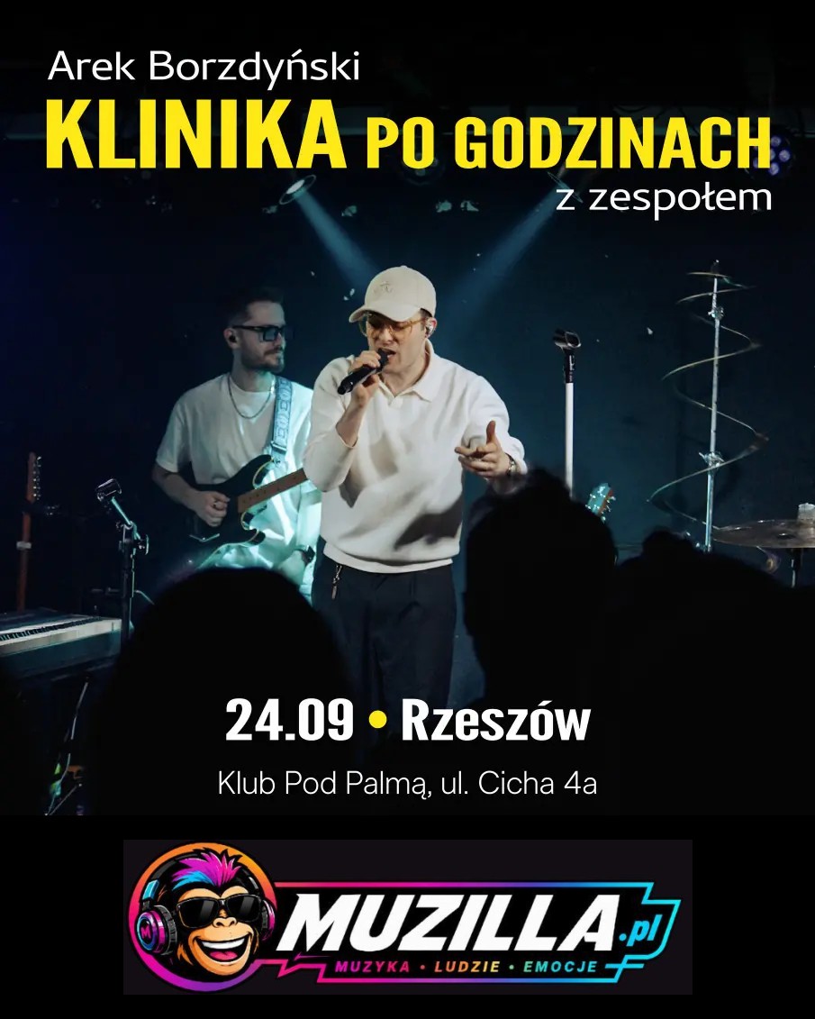 Popowa trasa klubowa Arka Borzdyńskiego „Klinika po godzinach” — Rzeszów — 24 września 2026
