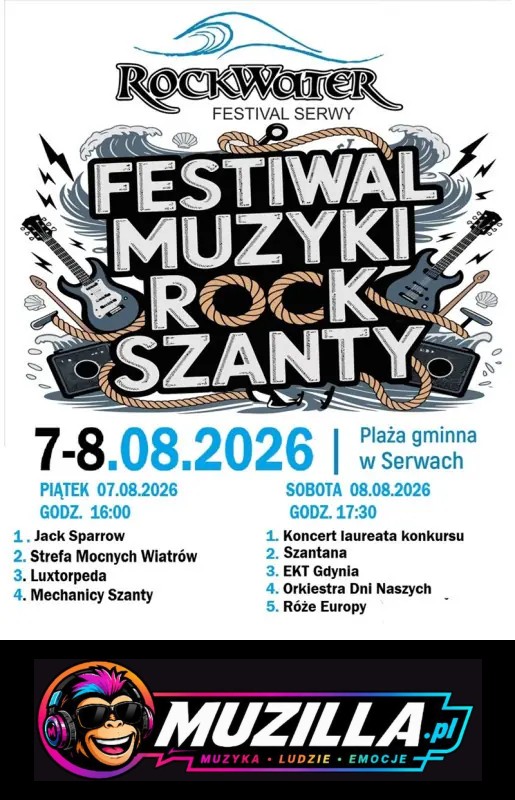 Rock Water Festival Serwy 2026 — Serwy — 8 sierpnia 2026