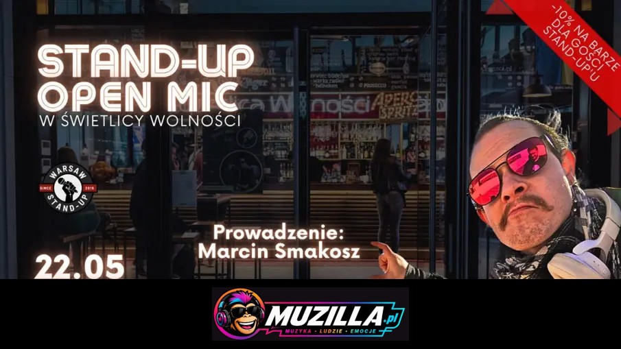 Stand-up Open mic – Warsaw Stand-up x Marcin Smakosz — Warszawa — 7 sierpnia 2026