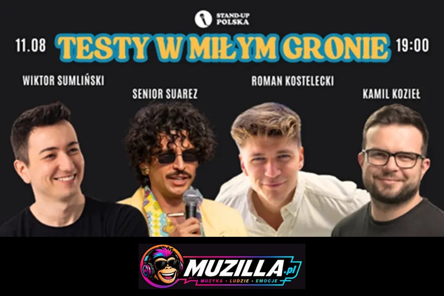 Stand-up „Testy w miłym gronie” |11.08| – Sumliński, Suarez, Kostelecki, Kozieł vol. 10 — Warszawa — 11 sierpnia 2026