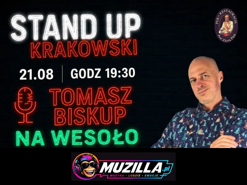 Tomek Biskup – Stand-up na żywo | Piwnica pod Złotą Pipą | Kraków — Kraków — 21 sierpnia 2026